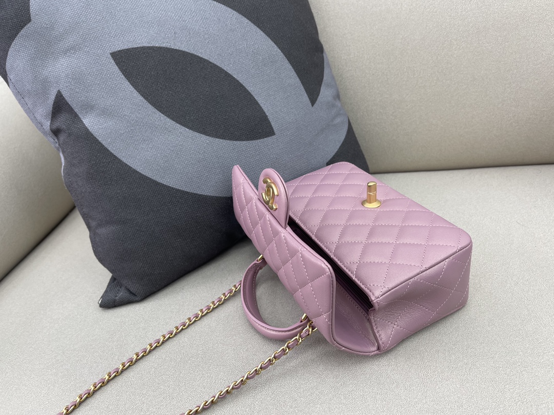 Small Classic Flap Lambskin Handbag Shoulder Bag AS2431 Light Purple